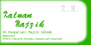 kalman majzik business card